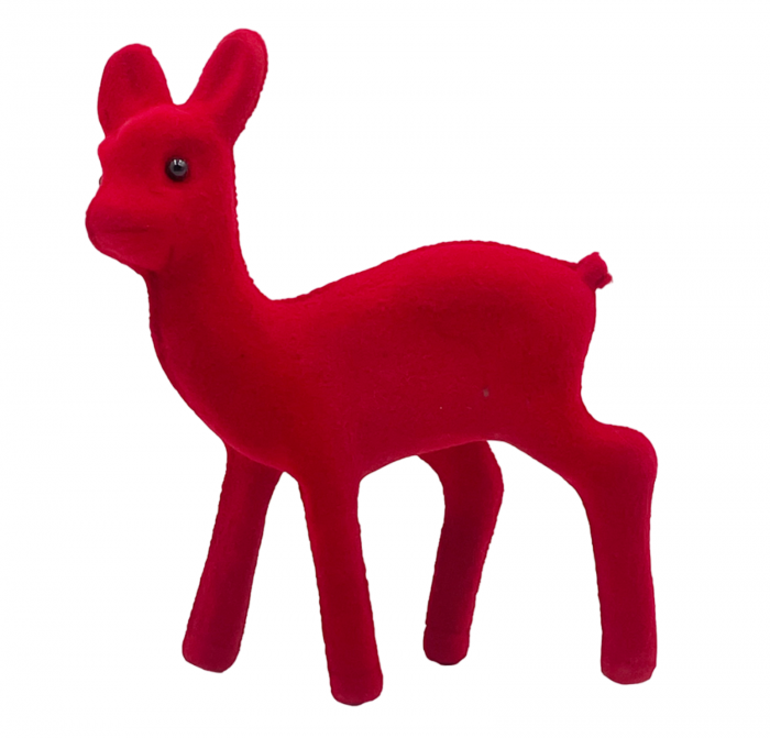 Ornament Craciun Caprioara BAMBI, Rosu, 12cm [1]
