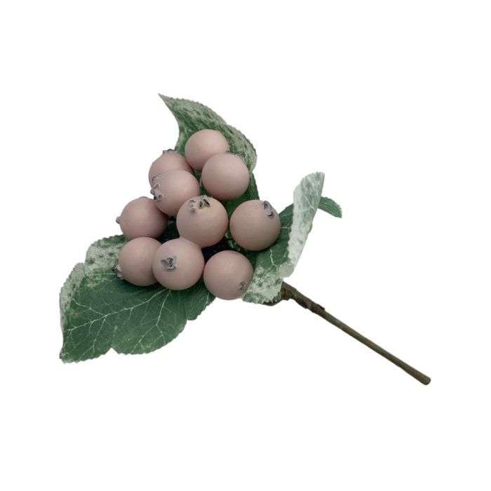Crenguta decor Craciun Berry 14cm, Roz [2]
