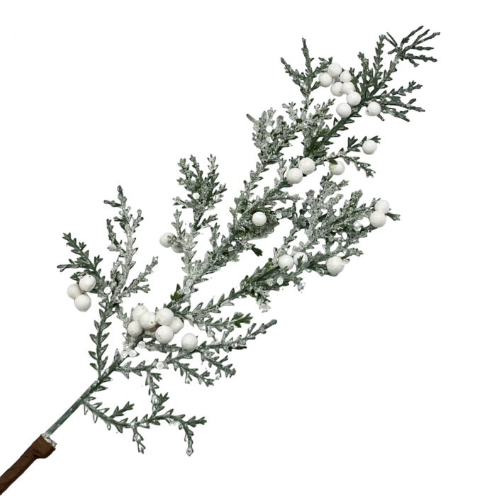 Ornament Craciun cu brad si bobite marunte ICY, 43cm [1]