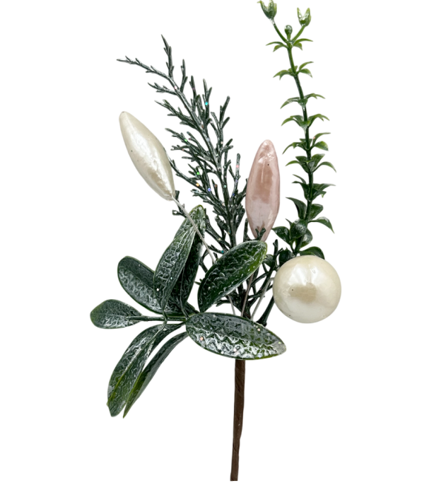 Ornament Craciun cu brad si glob PEARL, 28cm [1]