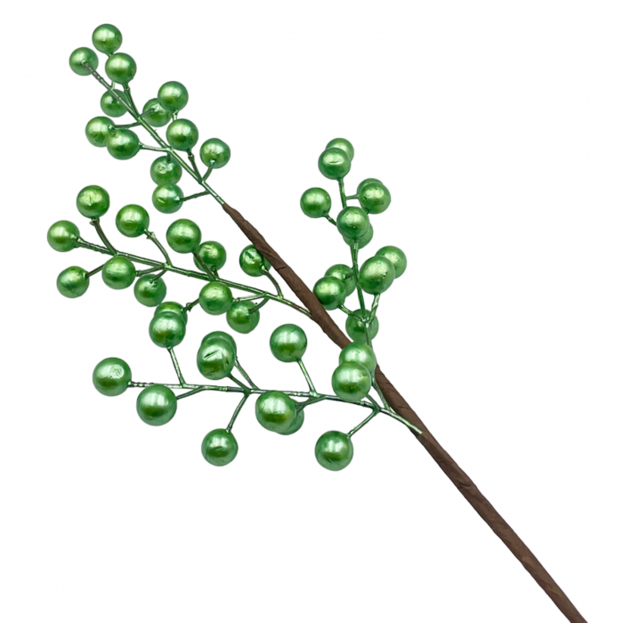 Ornament Craciun PEARL BERRY, Verde menta, 40cm [2]