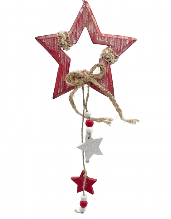 Ornament Craciun Stea ELLIE, Rosu, 35cm [1]