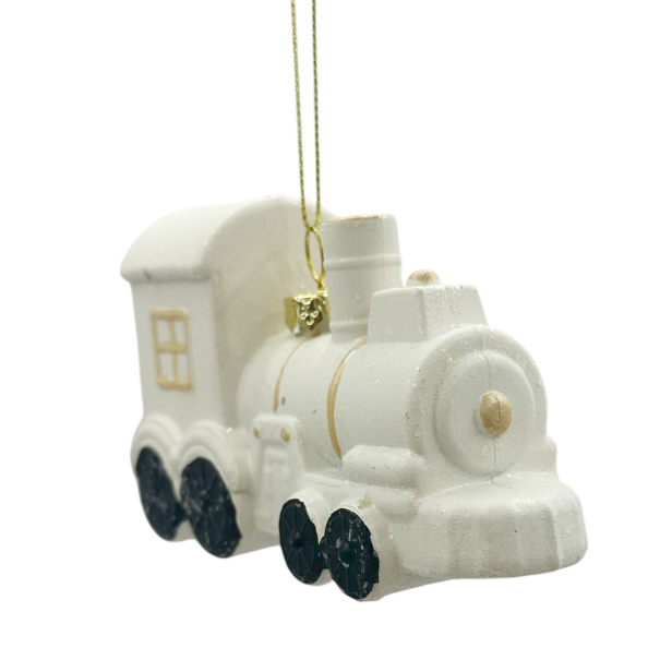Ornament Locomotiva JOY – Decoratiune de Crăciun, Alb [2]