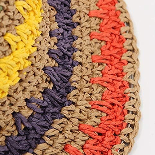 Palarie de soare BUCKET pentru femei, Paie, Maro/ Multicolor [3]