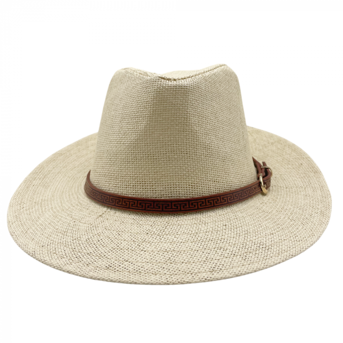 Palarie de soare PANAMA JAZZ 58CM, Paie, Bej [4]