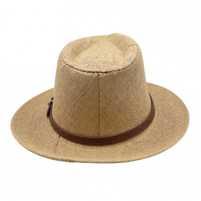 Pălărie camel Panama cu bandă maro - look modern și relaxat [4]