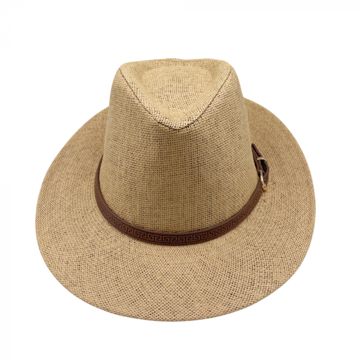 Pălărie camel Panama cu bandă maro - look modern și relaxat [3]