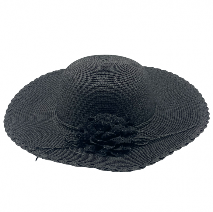 Palarie de soare MARIE pentru femei, Paie, Negru [2]
