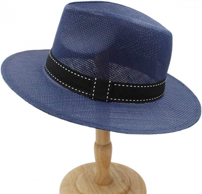 Palarie de soare PANAMA JASON 58CM, Bleumarin, Paie de hartie [3]