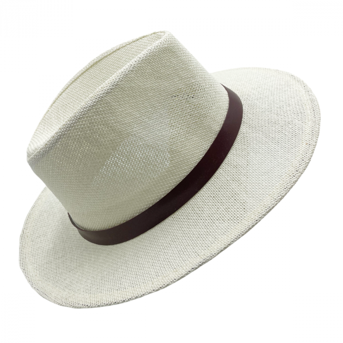 Palarie de soare CROCODILE 56CM, Crem, Paie de hartie [2]