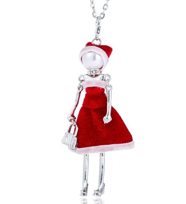 Pandantiv MRS CLAUS cu lant, Rosu [1]