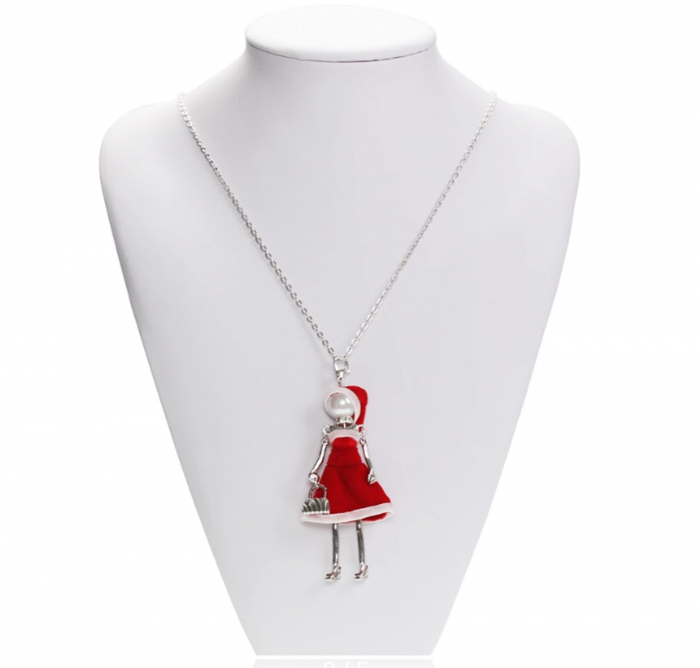 Pandantiv MRS CLAUS cu lant, Rosu [2]
