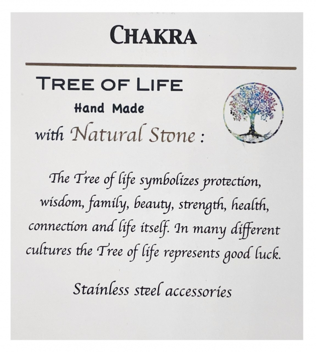 Pandantiv Pomul Vietii cu pietre CHAKRA, 5cm [3]