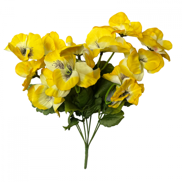 Panselute artificiale FERYA, Galben, 30cm [3]