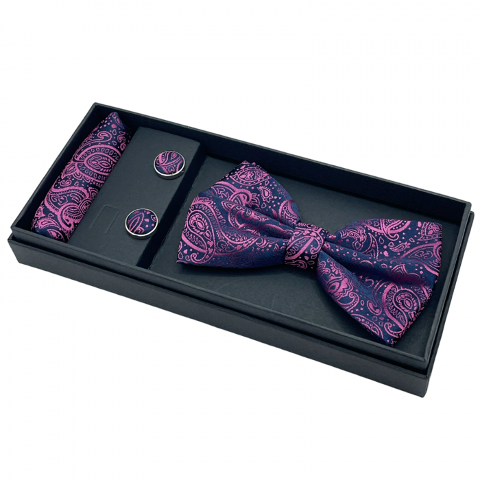 Papion bleumarin-fuchsia cu model, CRAIG [2]