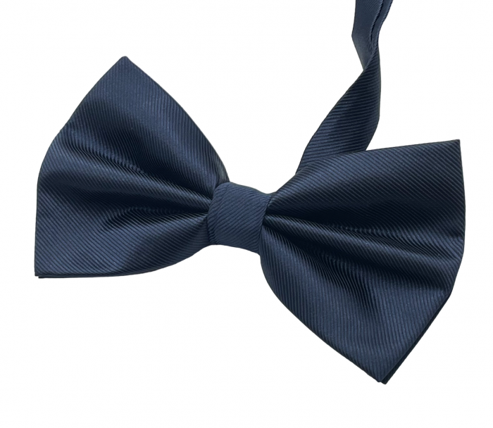 Papion bleumarin MISTERY, Set cu butoni si batista [2]