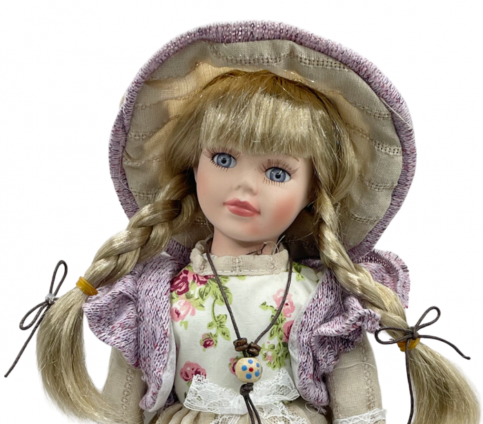 Papusa portelan CLARA, Par blond, 30cm [2]