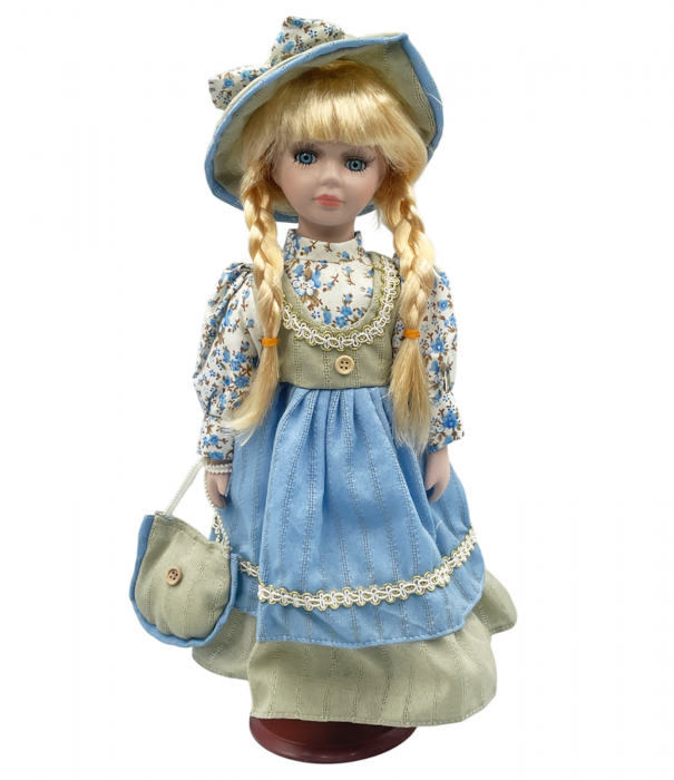 Papusa blonda portelan CAROLINE, 40cm [3]