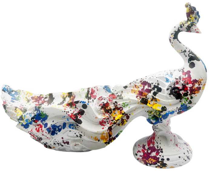 Paun decorativ cu fructiera PEAKY, 50x30cm [1]