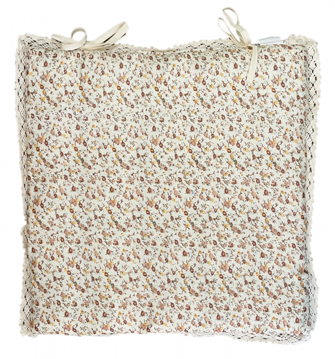 Perna albastra pentru scaun LAURIE, Cu dantela, 40cm [2]