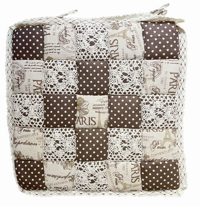 Perna maro pentru scaun GERARD, Cu dantela, 40cm [3]