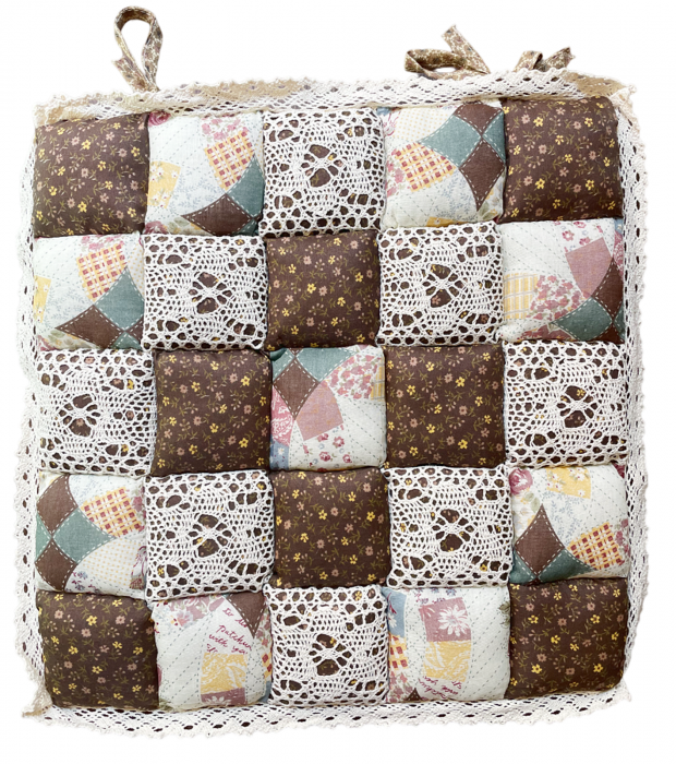 Perna maro pentru scaun SYLVIE, Cu dantela, 40cm [1]