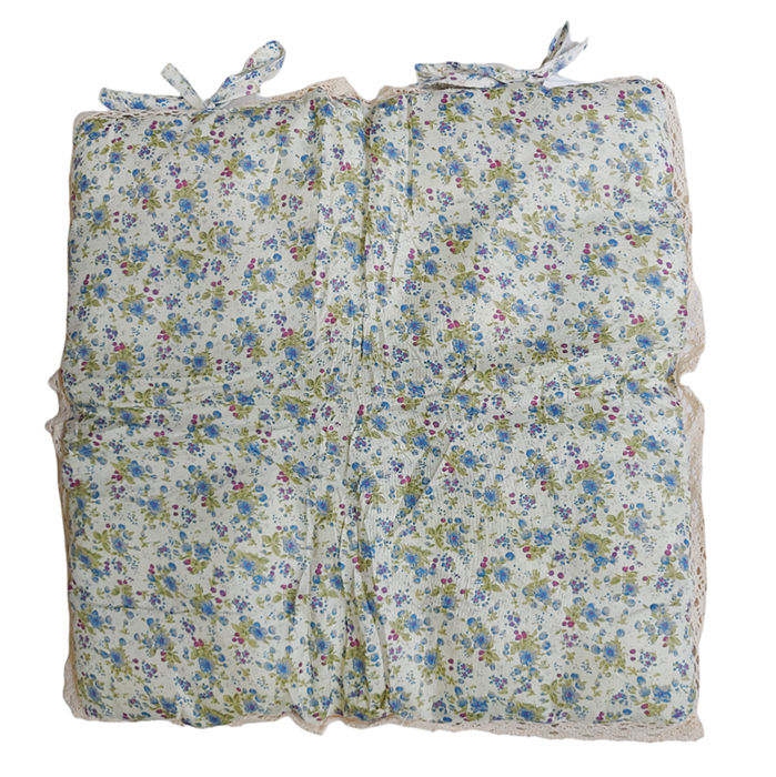 Perna albastra pentru scaun LETICE, Cu dantela, 40cm [2]