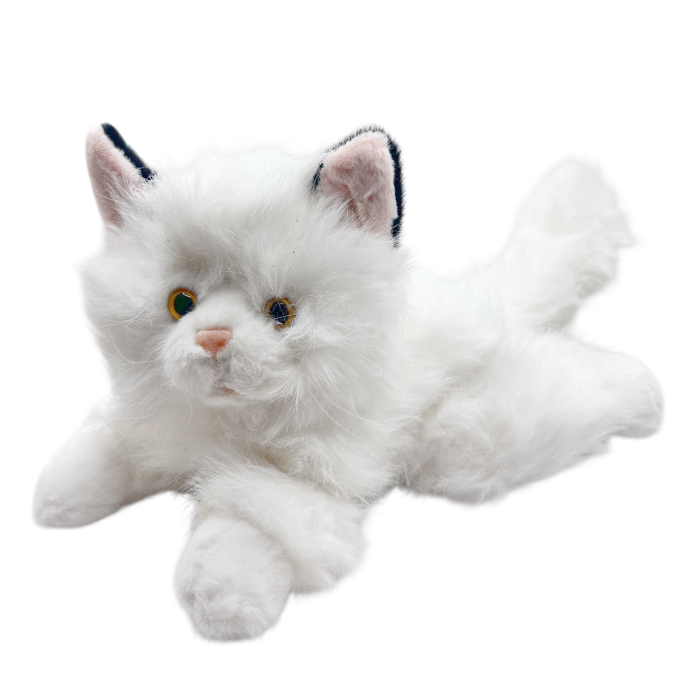Pisicuta alba de plus KIKI - jucarie pufoasa pentru copii [2]