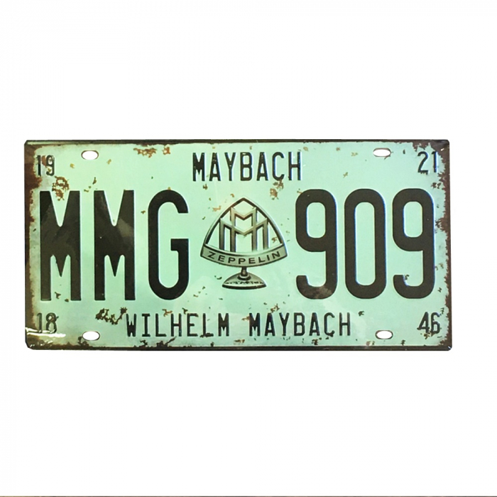 Placa metal Maybach numar auto vintage [1]