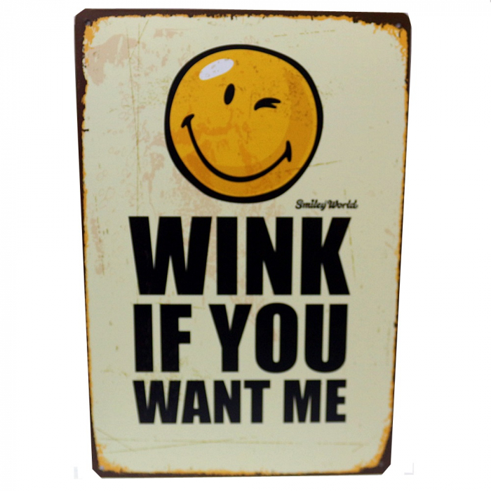 Placa metalica About Wink 20x30cm, Poster vintage [1]