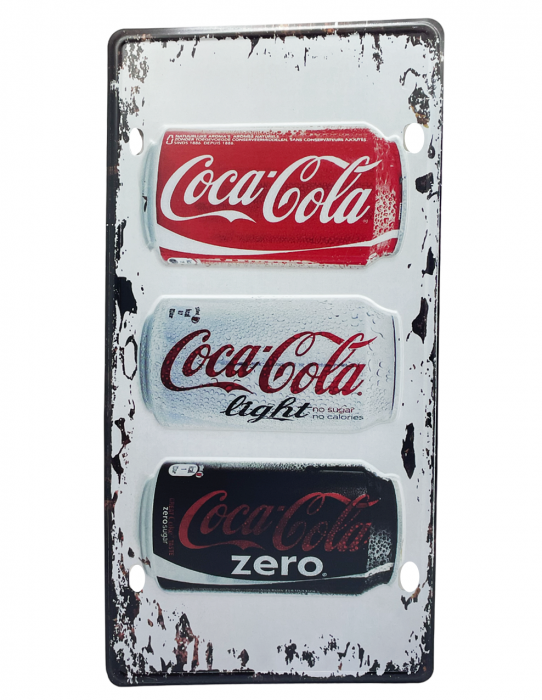 Placa metalica COKE, 30x15cm [1]