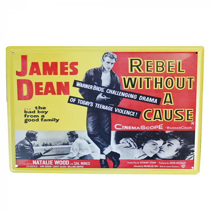 Placa metalica James Dean poster vintage [1]