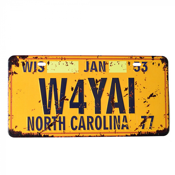Placa metalica North Carolina numar auto vintage [1]