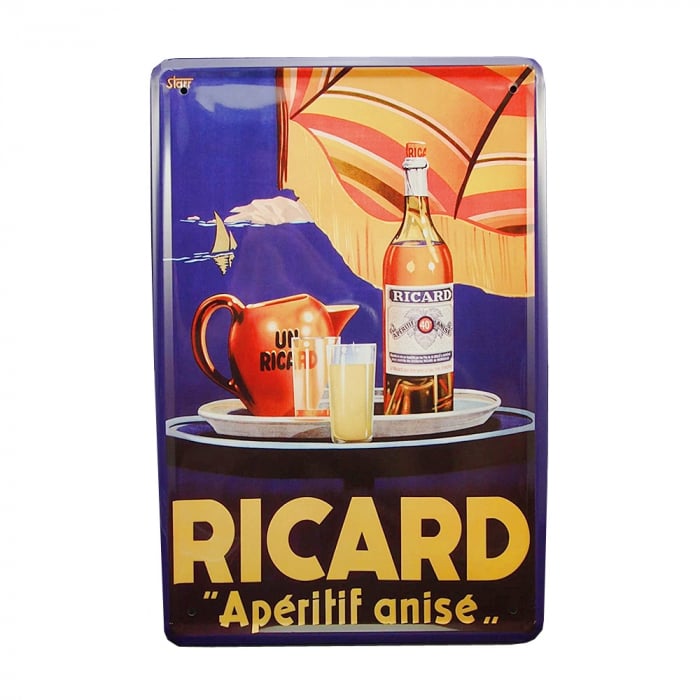 Placa metalica Ricard Aperitif poster vintage [1]