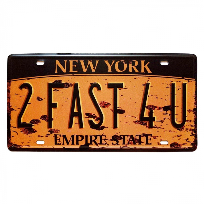 Placa metalica vintage New York numar auto [1]