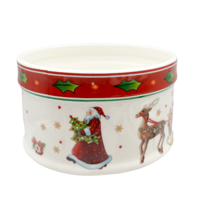 Vas ceramic cu Moș Crăciun și ren - decor festiv SEASON, 17x9.5cm [2]