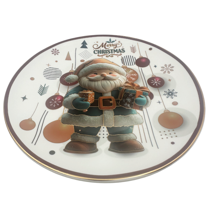 Platou Ceramica - Decor Mos Craciun MERRY CHRISTMAS [2]