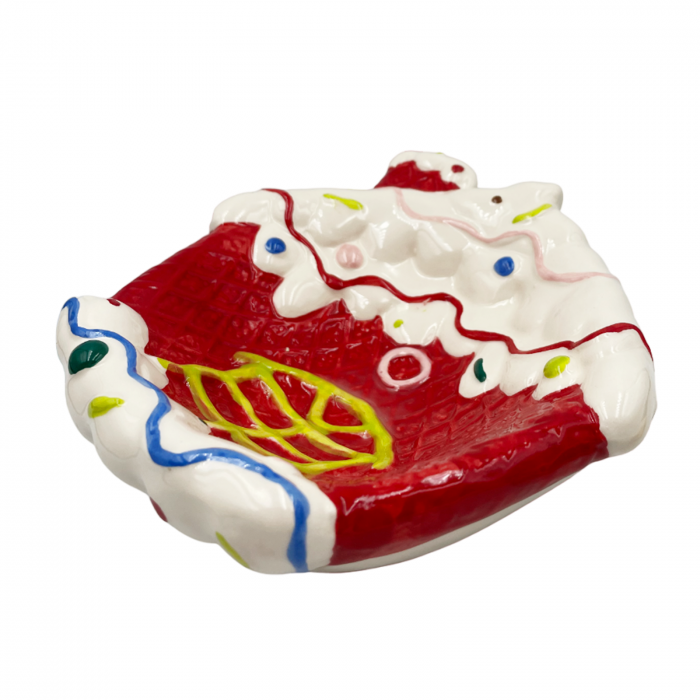 Platou Craciun SWEET, Rosu, 15x14cm, Ceramica [2]