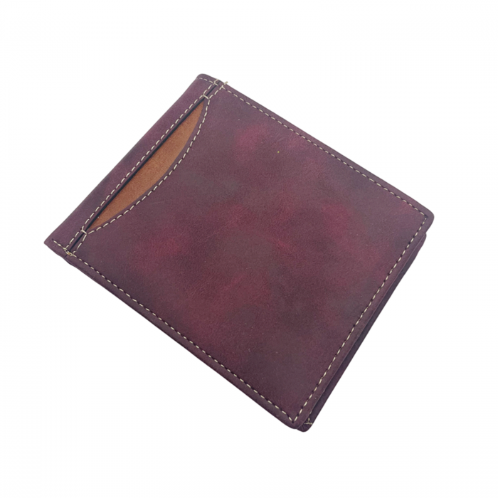 Portofel barbati EMILIO 12x10cm, Burgundy, Piele Naturala [5]