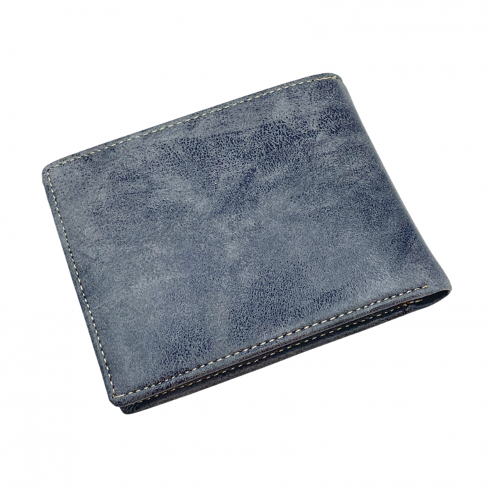 Portofel barbati ALEJANDRO 12x10cm, Gri, Piele Naturala [4]