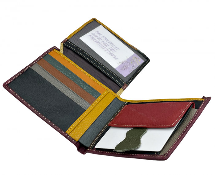 Portofel barbati ALEJANDRO 12x10cm, Gri, Piele Naturala [3]