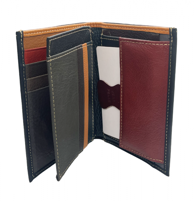 Portofel barbati CONRAD, Negru, 9x13cm, Piele naturala [5]