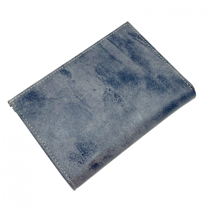 Portofel barbati CONRAD, Gri bleu, 9x13cm, Piele naturala [2]