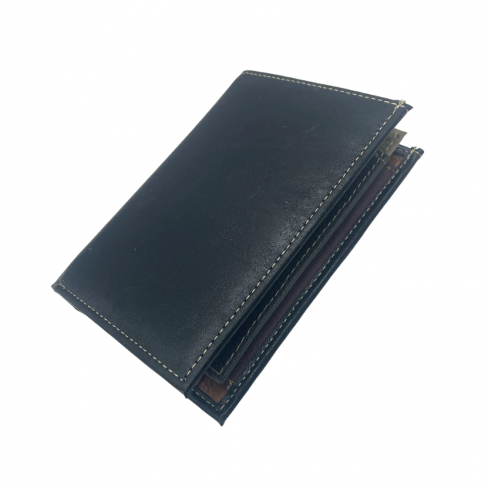 Portofel barbati CONRAD, Negru, 9x13cm, Piele naturala [4]