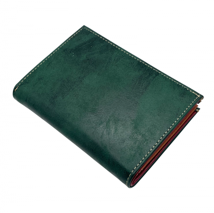 Portofel barbati CONRAD, Verde, 9x13cm, Piele naturala [2]