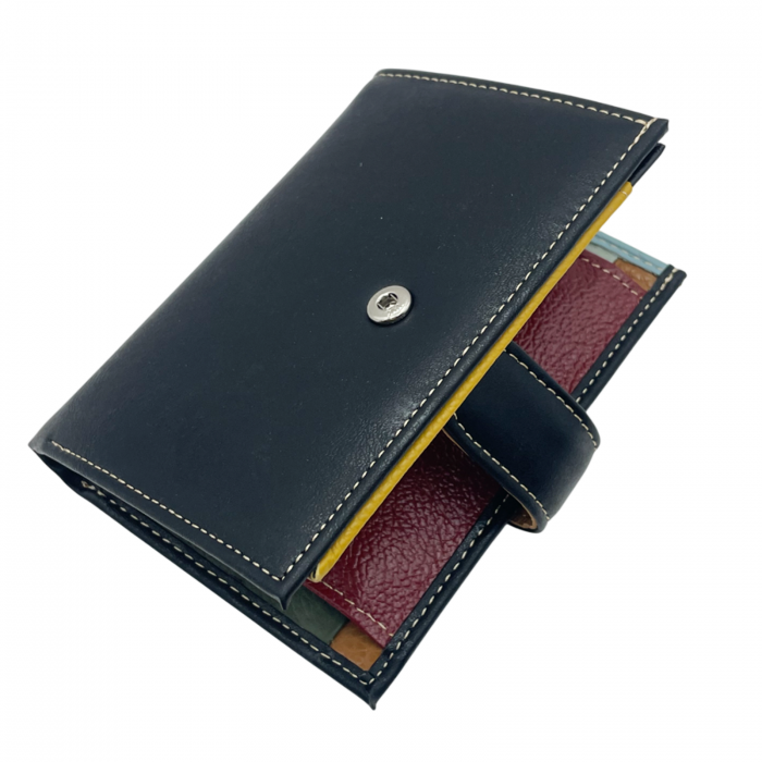 Portofel barbati SERGIO 12x10cm, Negru, Piele Naturala [2]