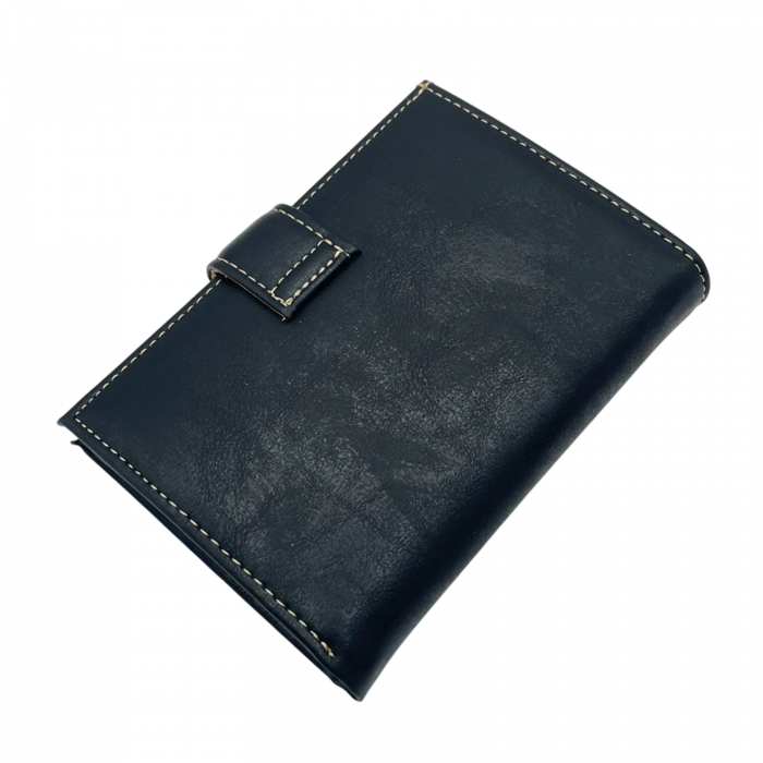 Portofel barbati SERGIO 12x10cm, Negru, Piele Naturala [3]