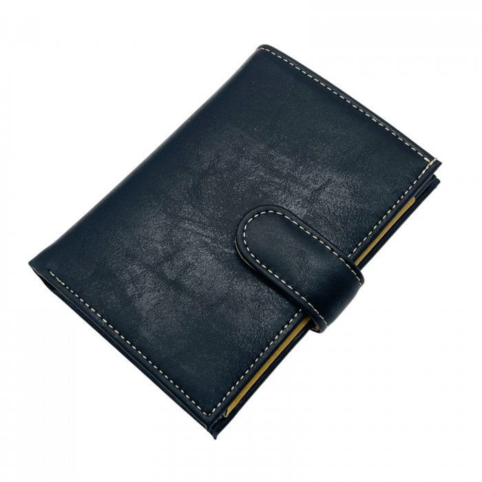 Portofel barbati SERGIO 12x10cm, Negru, Piele Naturala [1]