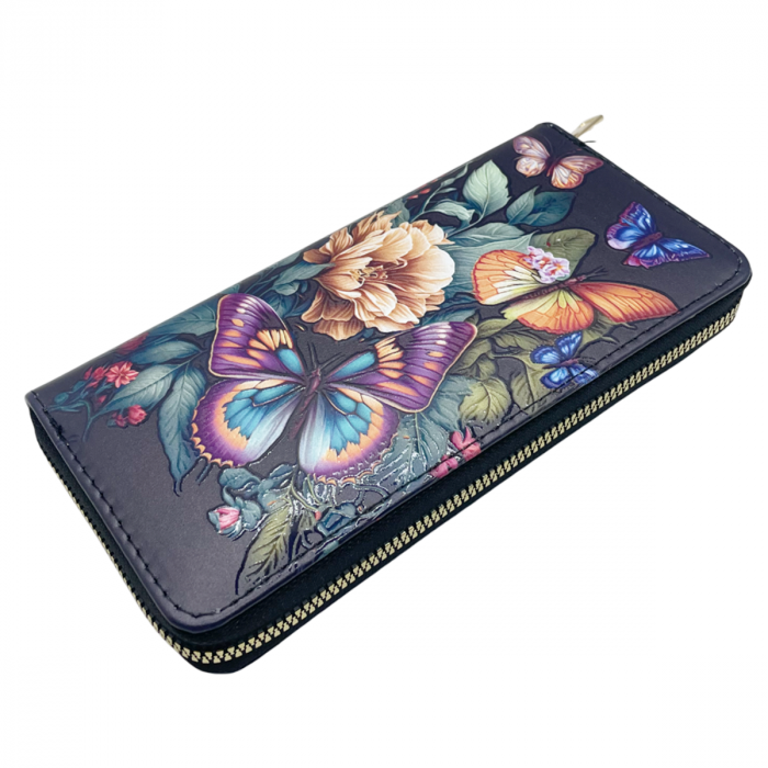 Portofel compact IRIS cu fermoar, Bleumarin, 19cm [2]