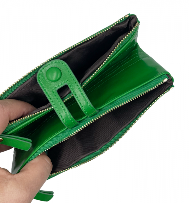 Portofel cu 2 fermoare ALLEGRA, Verde, 19cm [5]